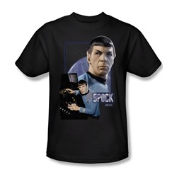 Star Trek - St / Spock Adult T-Shirt In Black