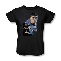 Star Trek - St / Spock Womens T-Shirt In Black
