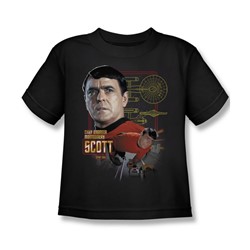 Star Trek - St / Chief Engineer Scott Little Boys T-Shirt In Black