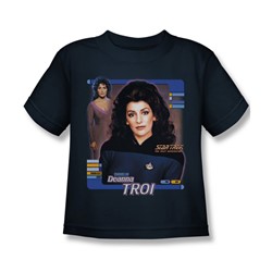 Star Trek - St: Next Gen / Deanna Troi Little Boys T-Shirt In Navy
