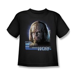 Star Trek - St: Next Gen / Tng Worf Little Boys T-Shirt In Black
