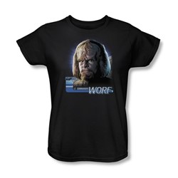 Star Trek - St: Next Gen / Tng Worf Womens T-Shirt In Black