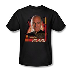 Star Trek - St: Next Gen / Captain Picard Adult T-Shirt In Black