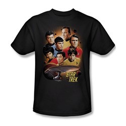 Star Trek - Heart Of The Enterprise Adult T-Shirt In Black