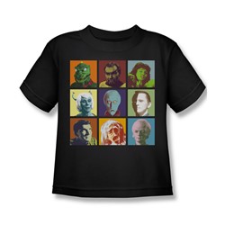 Star Trek - Alien Squares Little Boys T-Shirt In Black