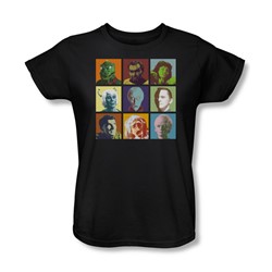 Star Trek - Alien Squares Womens T-Shirt In Black