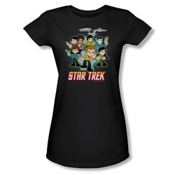 Star Trek - Quogs / Quogs Collage Juniors T-Shirt In Black