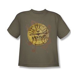 Sun Records - Logo Music Big Boys T-Shirt In Safari Green