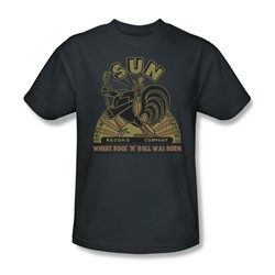 Sun Records - Sun Rooster Adult T-Shirt In Charcoal