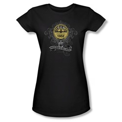 Sun Records - Rockin' Scrolls Juniors T-Shirt In Black