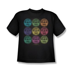 Sun Records - Rocking Color Block Big Boys T-Shirt In Black