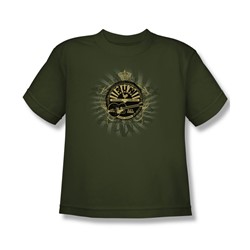 Sun Records - Rock Heraldry Big Boys T-Shirt In Military Green