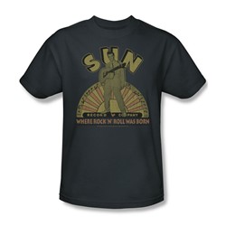 Sun Records - Original Son Adult T-Shirt In Charcoal