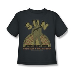 Sun Records - Original Son Little Boys T-Shirt In Charcoal