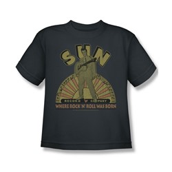 Sun Records - Original Son Big Boys T-Shirt In Charcoal