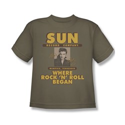 Sun Records - Sun Ad Big Boys T-Shirt In Safari Green