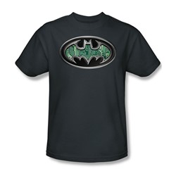 Batman - Circuitry Shield Adult T-Shirt In Charcoal