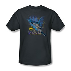 Batman - Cape Outstretched Adult T-Shirt In Charcoal