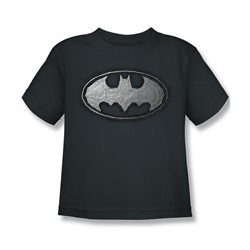 Batman - Duct Tape Logo Little Boys T-Shirt In Charcoal