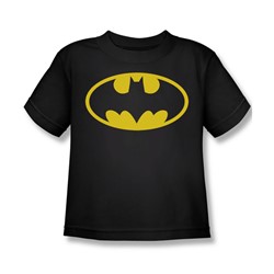 Batman - Classic Logo Little Boys T-Shirt In Black