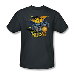 Batman - Bats Welcome Adult T-Shirt In Charcoal
