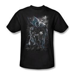 Batman - In The Rain Adult T-Shirt In Black