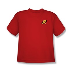 Batman - Robin Logo Big Boys T-Shirt In Red