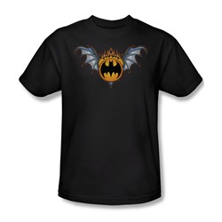 Batman - Bat Wings Logo Adult T-Shirt In Black