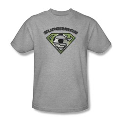Superman - Soccer Shield Adult T-Shirt In Heather