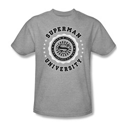 Superman - Superman University Adult T-Shirt In Heather