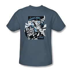 Superman - Center Of The Galaxy Adult T-Shirt In Slate