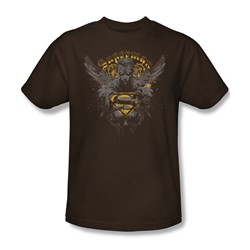 Superman - Stand Your Ground Adult T-Shirt In Coffee