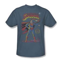 Superman - Aofm #424 Cover Adult T-Shirt In Slate