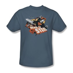 Superman - Steel   Adult T-Shirt In Slate