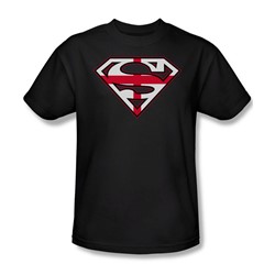 Superman - English Shield Adult T-Shirt In Black