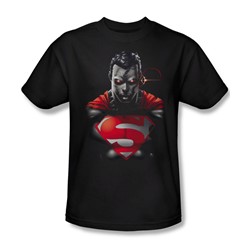 Superman - Heat Vision Charged Adult T-Shirt In Black