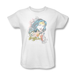 Dc Comics - Wonder Scroll Womens T-Shirt In White