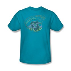 Dc Comics - Meow Catwoman Adult T-Shirt In Turquois
