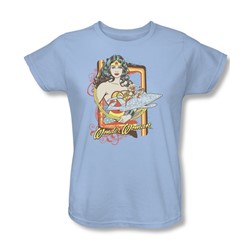 Dc Comics - Invisible Jet Womens T-Shirt In Light Blue