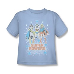 Dc Comics - Super Powers Times 3 Little Boys T-Shirt In Light Blue