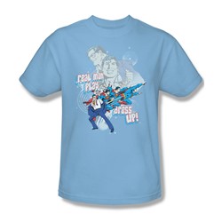 Dc Comics - Real Men Adult T-Shirt In Light Blue