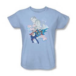 Dc Comics - Real Men Womens T-Shirt In Light Blue