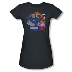 Dc Comics - Apokolips Represent Juniors T-Shirt In Charcoal