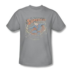 Dc Comics - Ripping Steel Adult T-Shirt In Silver