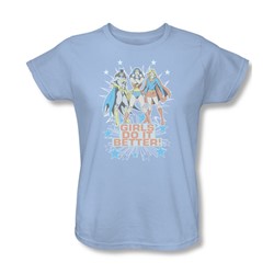 Dc Comics - Girl's Do It Better Womens T-Shirt In Light Blue