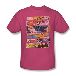 Dc Comics - Three Of A Kind Adult T-Shirt In Hot Pink