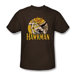 Dc Comics - Hawkman Circle Adult T-Shirt In Coffee
