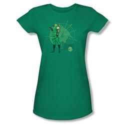 Dc Comics - Arrow Target Juniors T-Shirt In Kelly Green