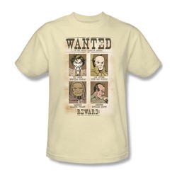 Dc Comics - Wanted Poster Adult T-Shirt In Cream