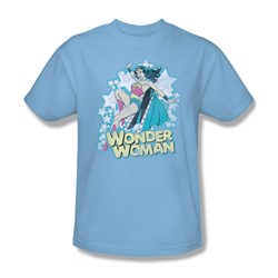 Dc Comics - I'M Wonder Woman Adult T-Shirt In Light Blue Sheer